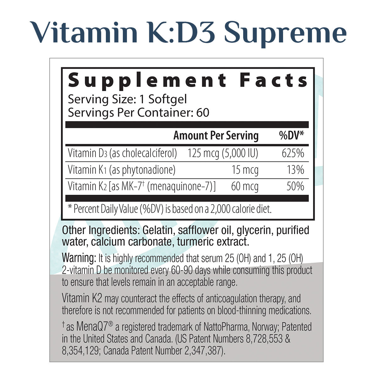 Vitamin K:D3 Supreme