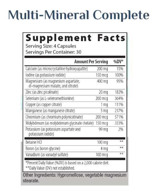 Multi-Mineral Complete